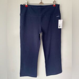 Jockey women’s Navy Dark Blue Cotton Blend Crop Flare Capri Leggings M